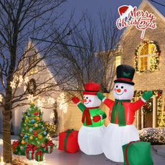 6 Feet Inflatable Christmas Snowman with LED Lights Blow Up Outdoor Yard Decoration by Costway