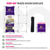 Image of Custom GeoMetrix Pop-Up Trade Show Booth Display - (1x3 Panel)