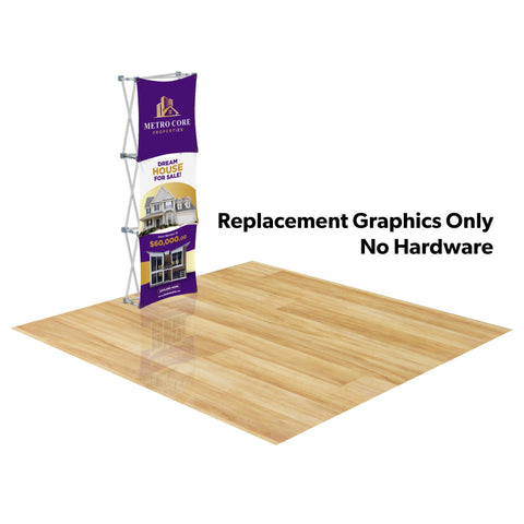 Custom GeoMetrix Pop-Up Trade Show Booth Display - (1x3 Panel)