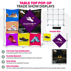 Custom Table Top Pop-Up Display - (3x3 - 7 Panel)