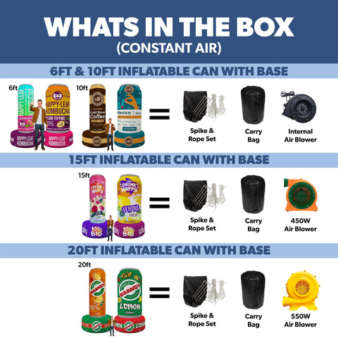 Custom Giant Inflatable Can w/ Base