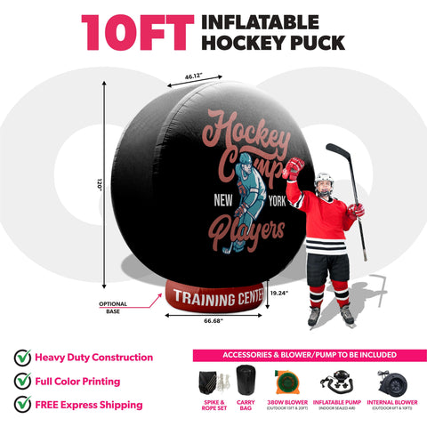 Custom Giant Inflatable Hockey Puck