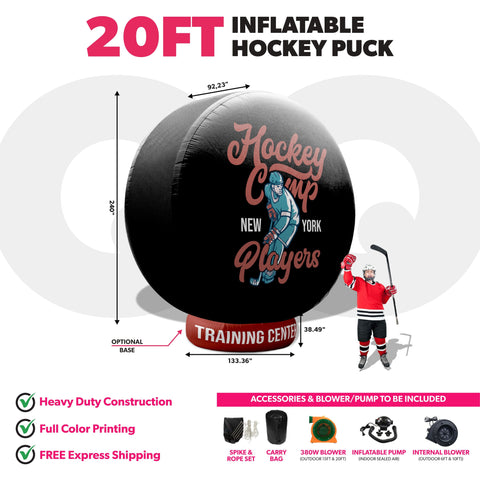 Custom Giant Inflatable Hockey Puck
