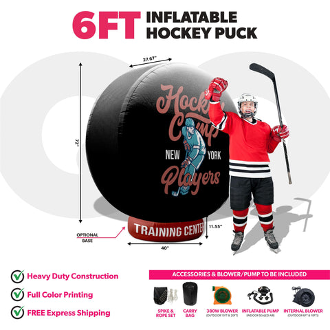 Custom Giant Inflatable Hockey Puck