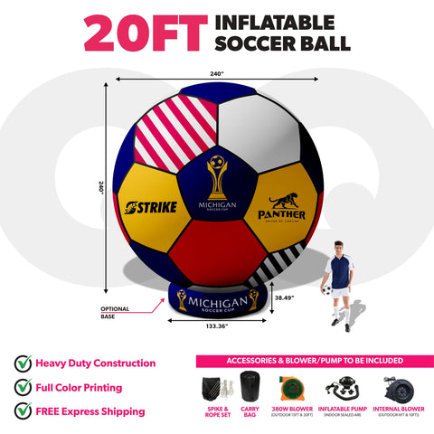 Custom Giant Inflatable Soccer Ball