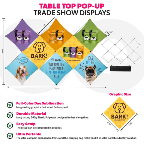 Custom Table Top Pop-Up Display - (8 Panel X)