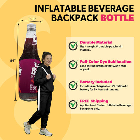 Custom Inflatable Backpack - Bottle & Can Styles