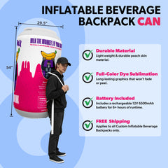 Custom Inflatable Backpack - Bottle & Can Styles