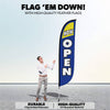 Image of Now Open Feather Flag