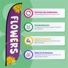 Image of Flowers Purple Feather Flag
