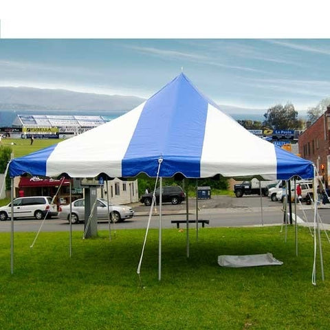 20' x 20' Premium Canopy Pole Party Tent - Blue and White