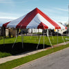 Image of 20' x 20' Premium Canopy Pole Party Tent - Red and White