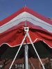 Image of 20' x 20' Premium Canopy Pole Party Tent - Red and White