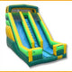 20′H Green Yellow Front Load Double Lane Slide by Ultimate Jumpers