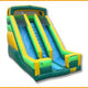 20′H Green Yellow Front Load Double Lane Slide by Ultimate Jumpers