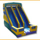 20′H Blue Yellow Front Load Double Lane Slide by Ultimate Jumpers