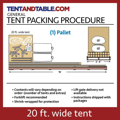 20' x 20' Premium West Coast Frame Party Tent - Clear
