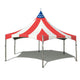 20' Premium Hexagon High Peak Frame Party Tent, Red White and Blue