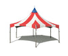 Image of 20' Premium Hexagon High Peak Frame Party Tent, Red White and Blue