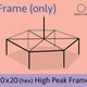 20' x 20' Hexagon High Peak Canopy Tent Frame Only