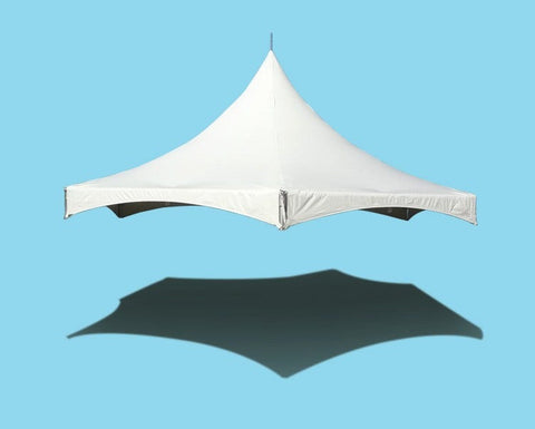 20' White Hexagon High Peak Frame Top Only