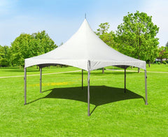 20' Premium Hexagon High Peak Frame Party Tent, White