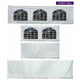 20' x 30' High Peak Frame Sidewall Kit with 8' Walls, Hook/Loop, & Clip Connections