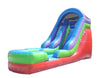 Image of 15' Retro Rainbow Inflatable Water Slide with Blower