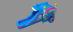 Mega Mermaid Wave Water Slide Bounce House Combo with Blower