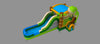 Image of Mega Dinosaur Inflatable Water Slide Bounce House Combo with Blower