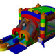 Kids Building Block Inflatable Bounce House with Slide and Blower