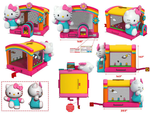 Hello Kitty® Commercial Bounce House with Blower by POGO Bounce House