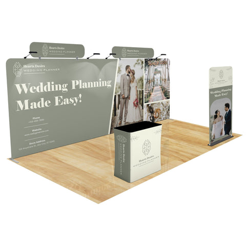 Tension Fabric Trade Show Display with Portable Banner