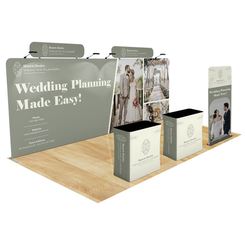 Tension Fabric Trade Show Display with Portable Banner