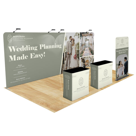 Tension Fabric Trade Show Display with Portable Banner