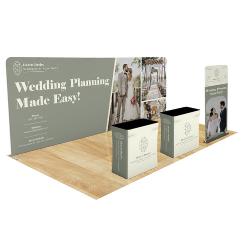 Tension Fabric Trade Show Display with Portable Banner