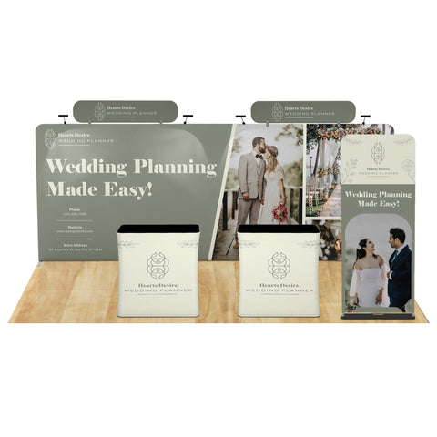 Tension Fabric Trade Show Display with Portable Banner