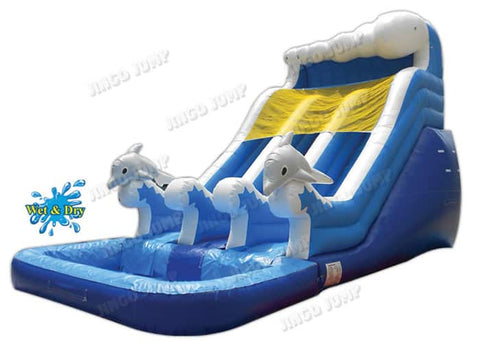 20 FT 2 Lane Dolphin Wet-Dry Slide (Open Box)