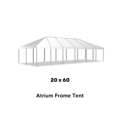 20x60 White Frame Party Tent for Sale