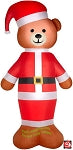20' Gemmy Airblown Inflatable Christmas Teddy Bear In Santa Suit