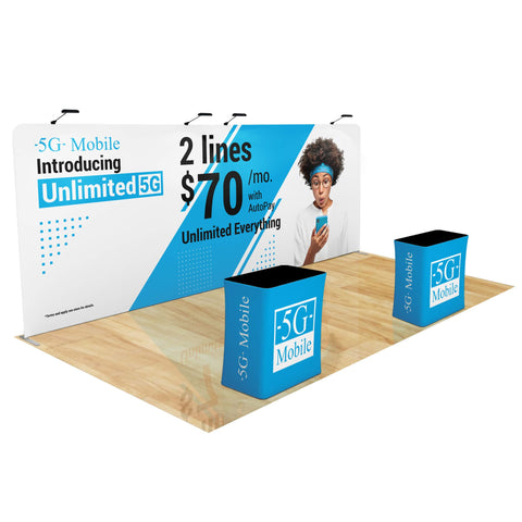 Trade Show Display with Tension Fabric Backdrop