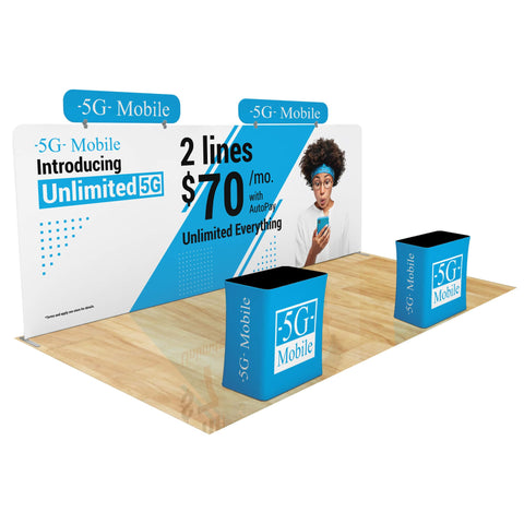 Trade Show Display with Tension Fabric Backdrop