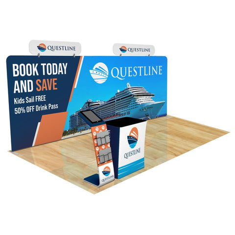 Trade Show Booth with Media Stand