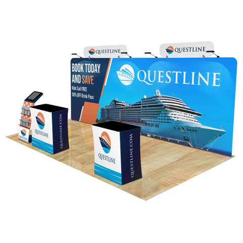 Trade Show Booth with Media Stand