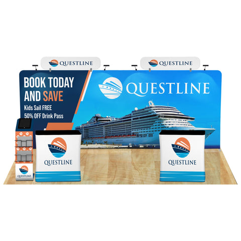 Trade Show Booth with Media Stand