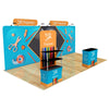 Image of Trade Show Display with Back Wall Shelving