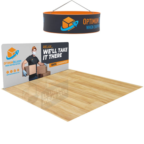 20x20 Trade Show Booth with Hanging Banner