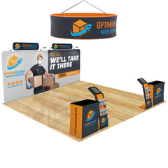 20x20 Trade Show Booth with Hanging Banner