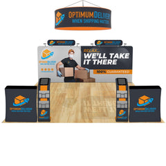 20x20 Trade Show Booth with Hanging Banner