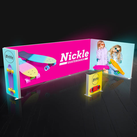 Backlit Trade Show Booth SEG Corner & Partition